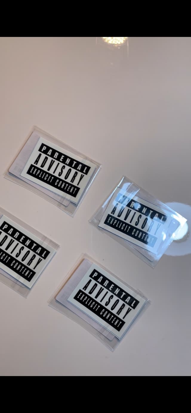 Parental advisory sticker (black and white)